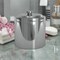 Stainless Steel Vanity Jar | Stylish Storage for Cotton Swabs,Sponges & Bath Salts | Decorative Canister for Bathroom,Bedroom | Chrome Finish